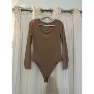 Yozy Ribbed Long Sleeve Scoop Neck Bodysuit